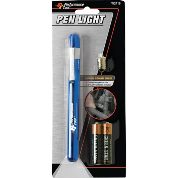 Blue LED Pen Light AAA Battery